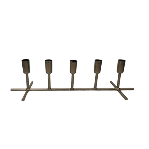 IRON 5 STICKS TAPER CANDLE HOLDER